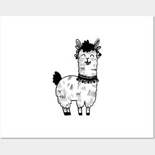 Alpaca - Cute Hand Drawn Posters and Art